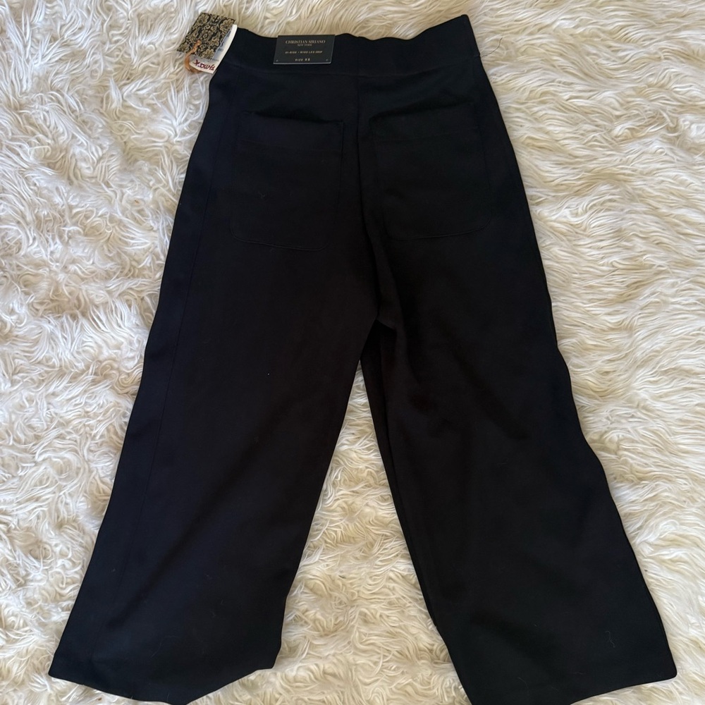 Christian Siriano Hi-Rise wide leg  Black womens Dress Pants - Picture 5 of 8